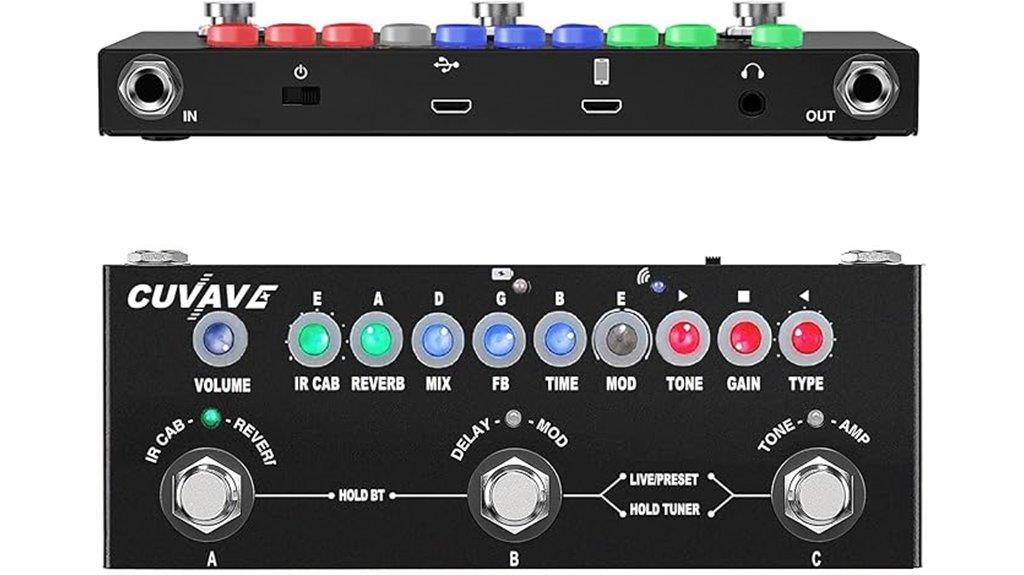 multiple effect guitar pedal