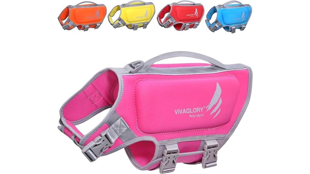 pink dog life vest