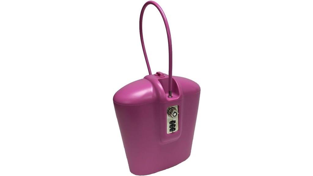 pink portable lock box