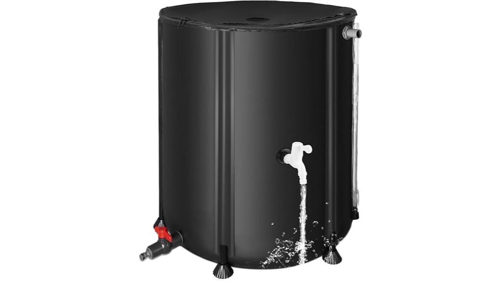portable 50 gallon collapsible rain barrel