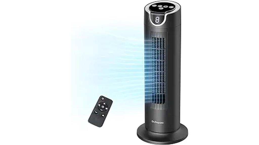 portable 8 speed oscillating fan