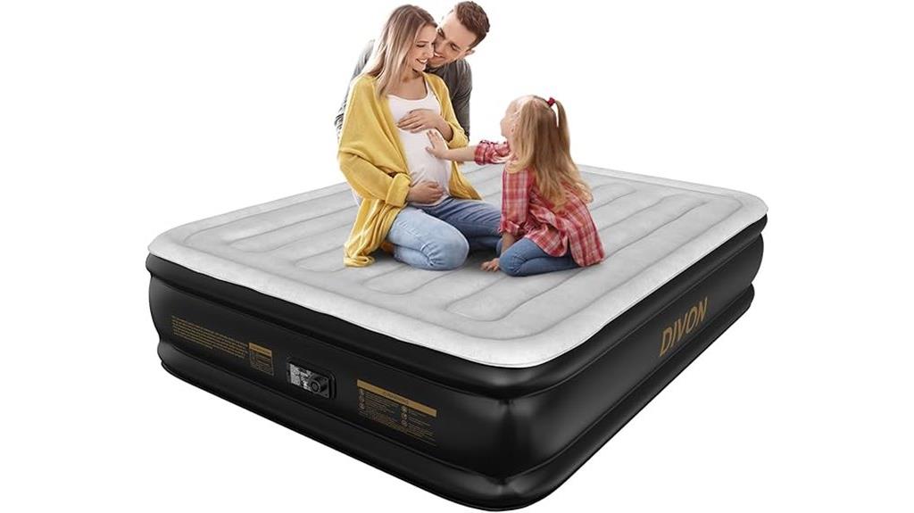 portable black inflatable mattress