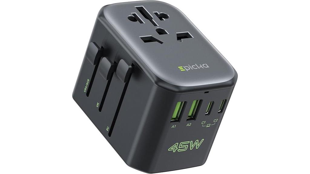 powerful travel charging adapter
