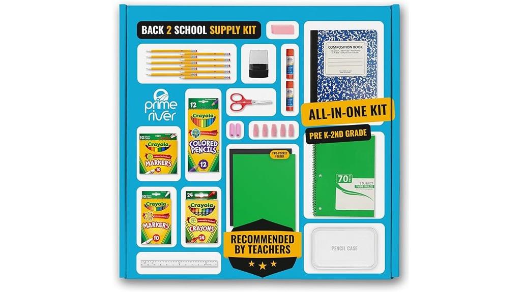 pre k to 2nd grade supplies