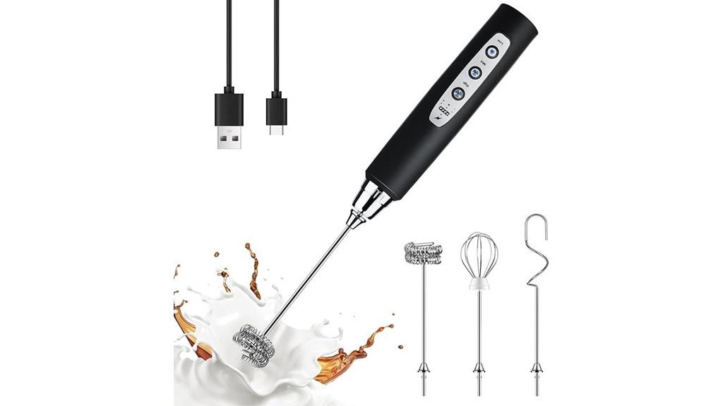 rechargeable coffee milk frother