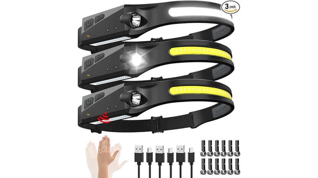 rechargeable headlamps wide beam