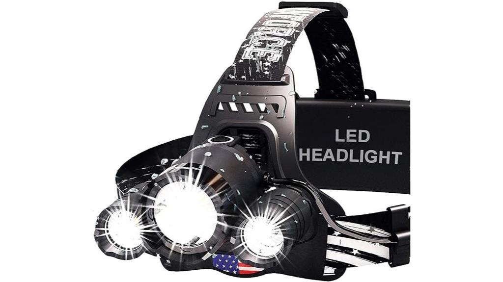 rechargeable led headlamp with red light
