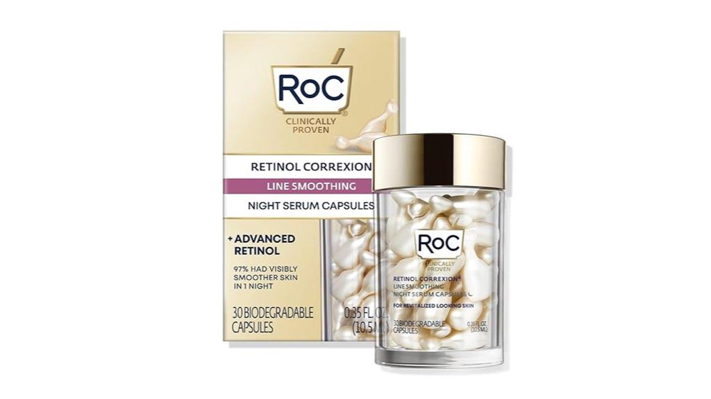 retinol night serum capsules