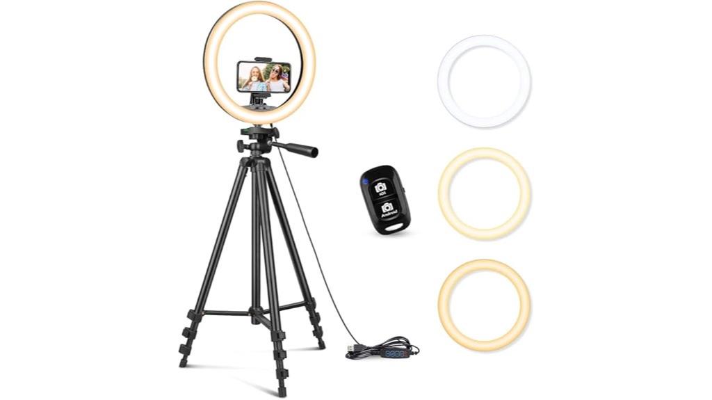 ring light with tripod