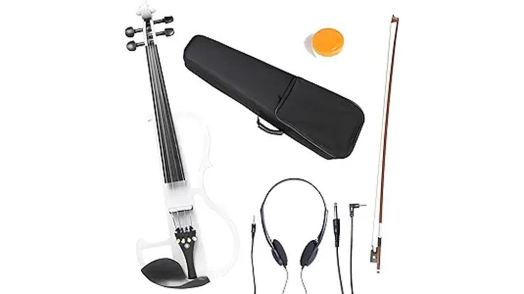 silent electric wooden violin