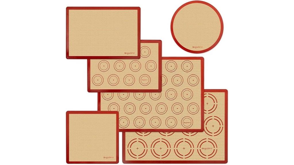 six piece silicone baking set