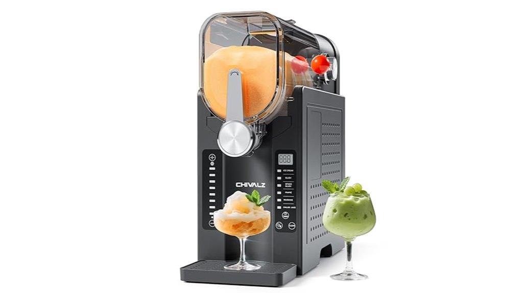 six preset slushie options