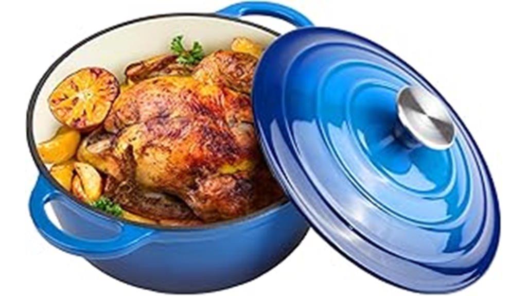 six quart enameled dutch oven
