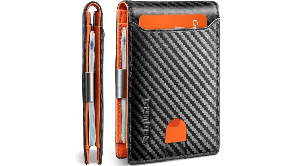 slim rfid leather wallet