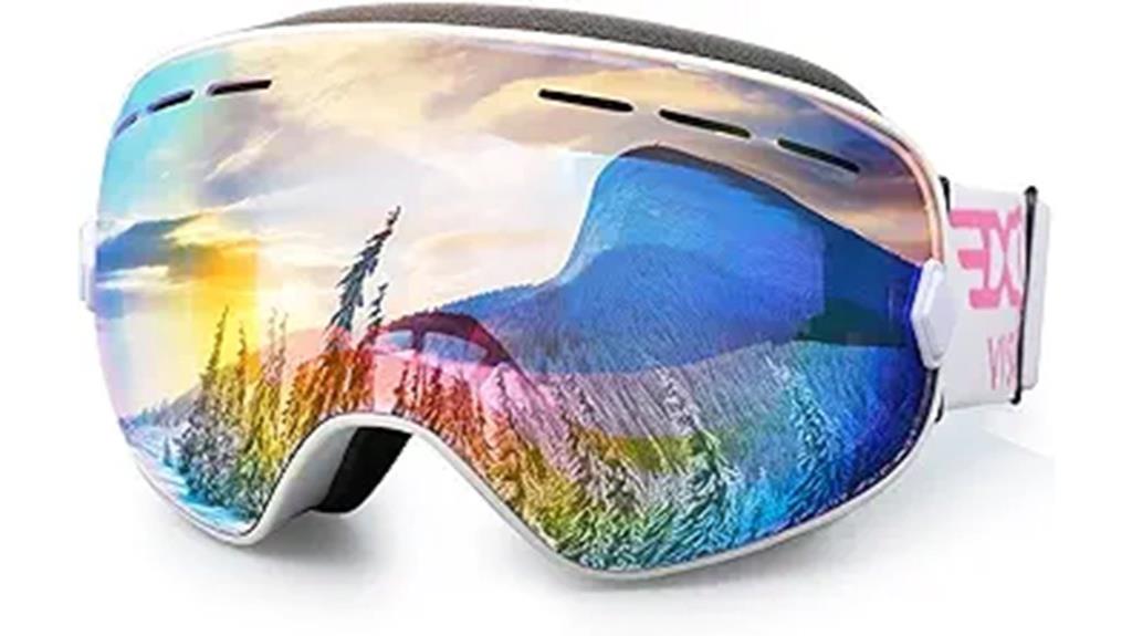 snow goggles with detachable lens