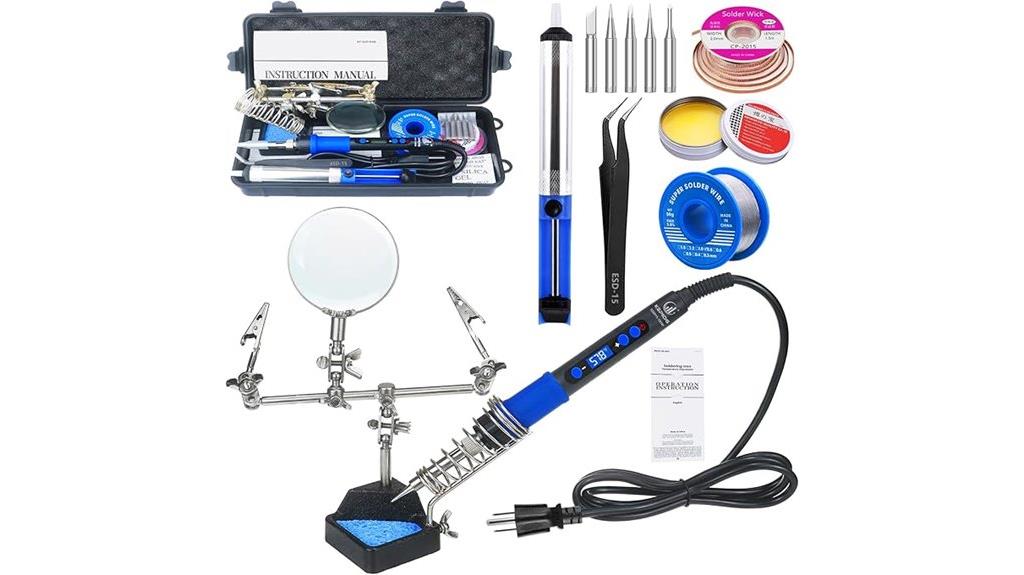 soldering kit with display