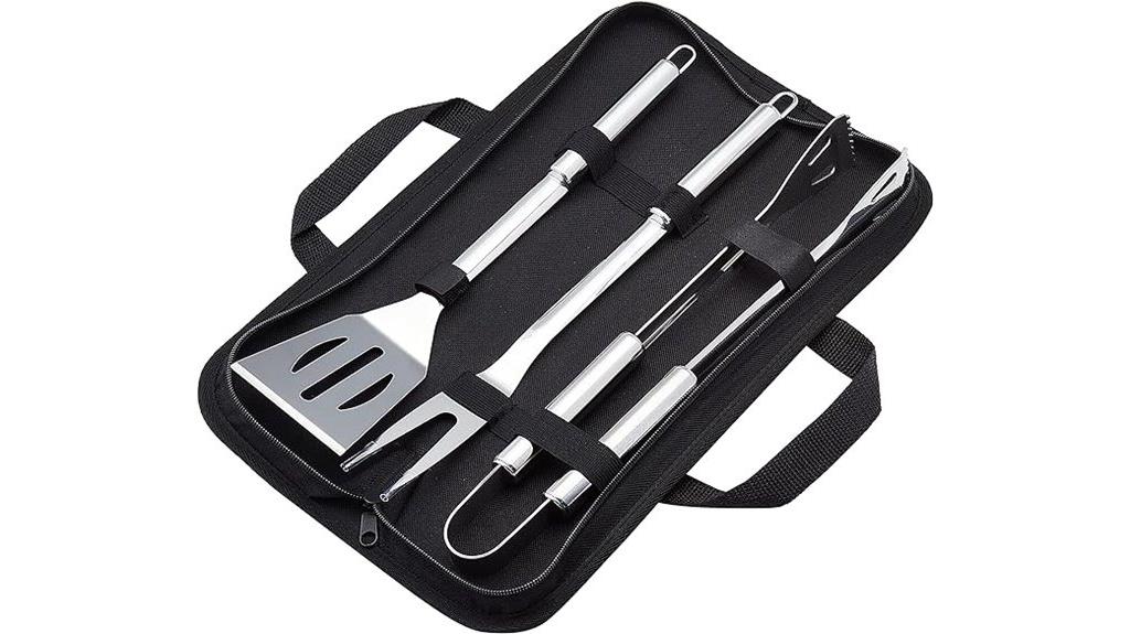 stainless steel grilling tool set