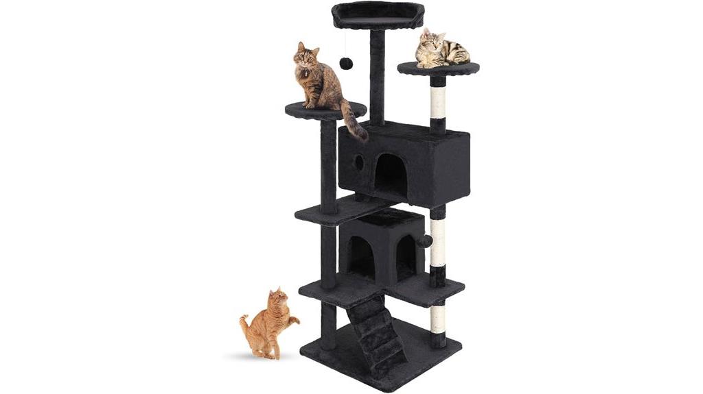 tall multi level cat tower