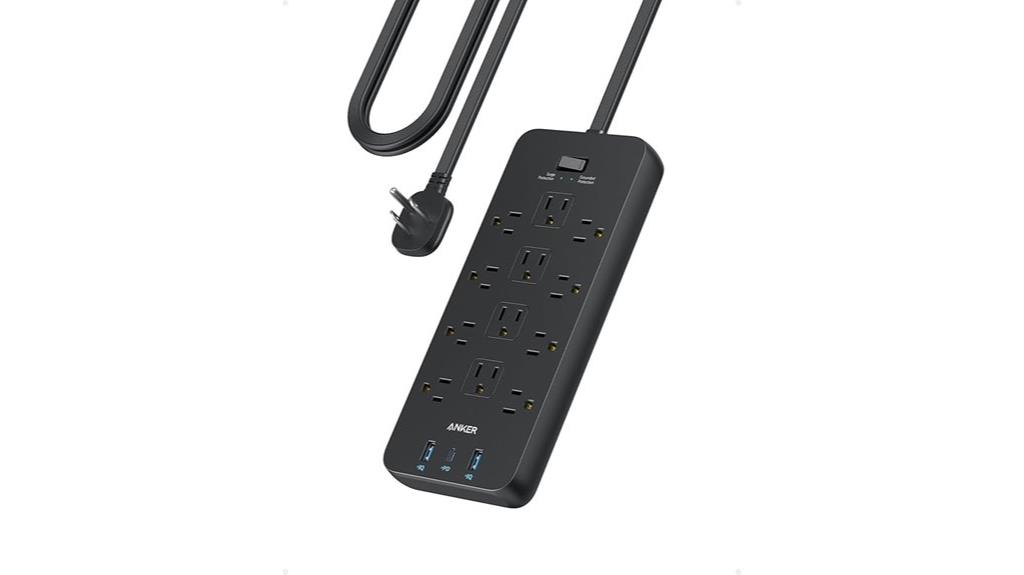 twelve outlet usb surge