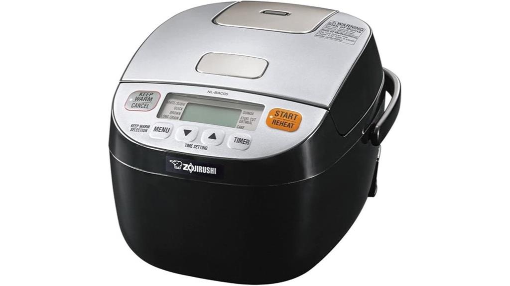 zojirushi silver black rice cooker