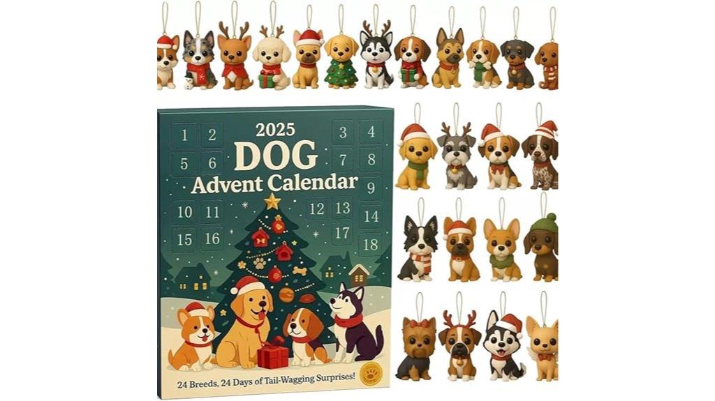 dog themed christmas ornament countdown