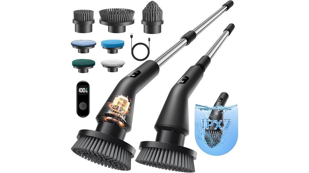 electric cleaning tool with multiple brushes