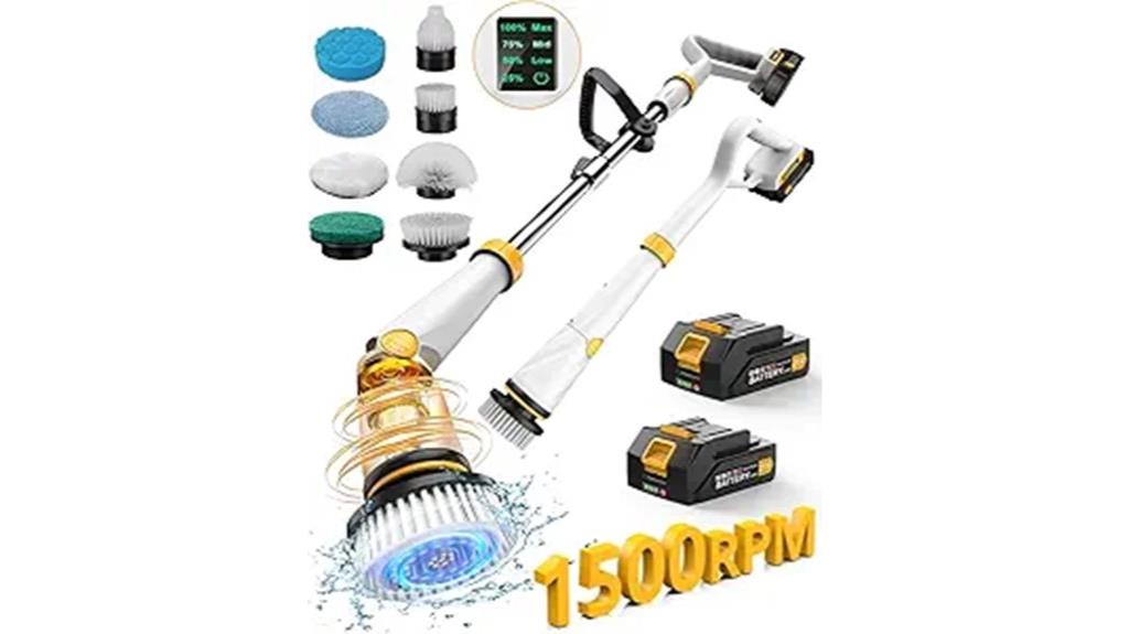 electric spin scrubber with batteries