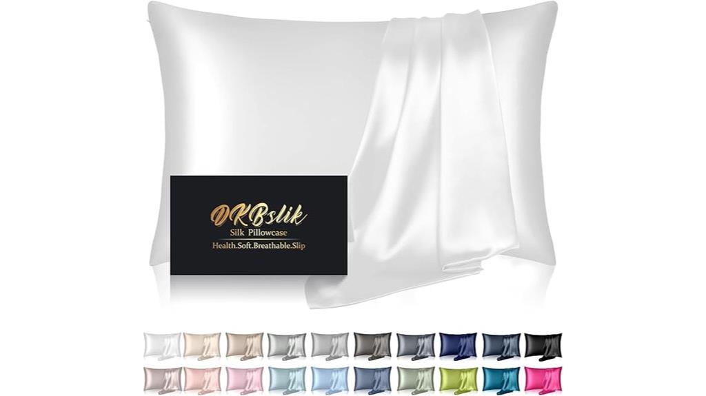 king size white silk pillowcase