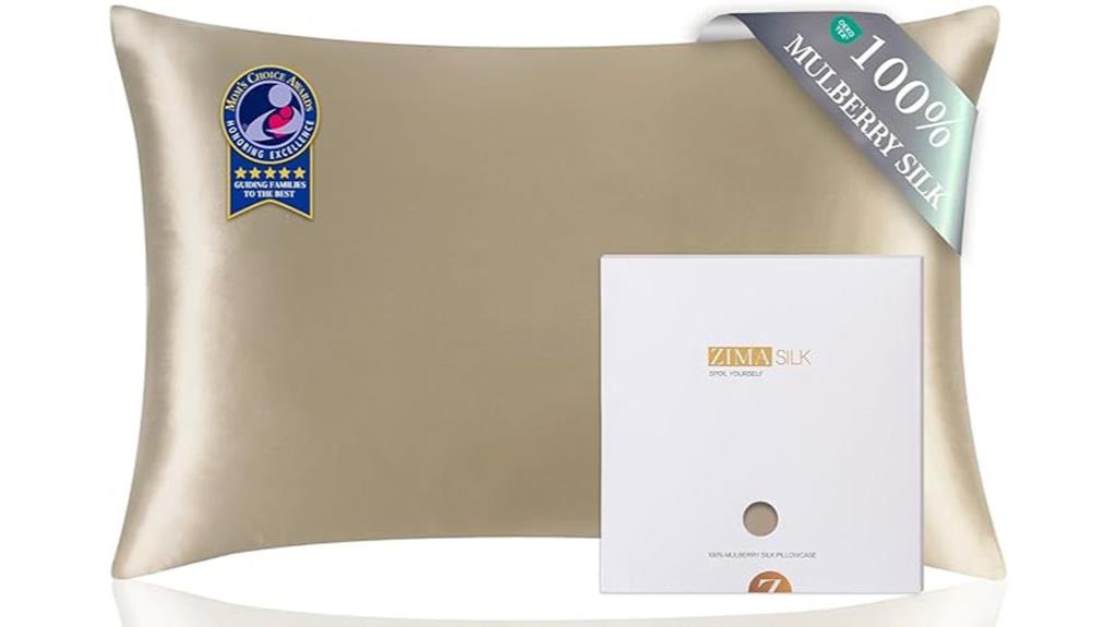 luxury taupe silk pillowcase