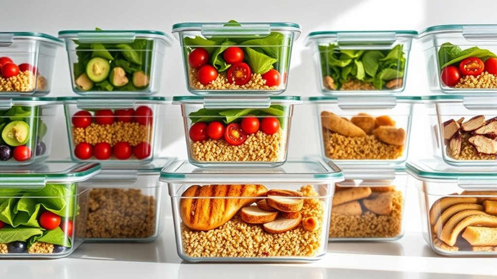 top glass meal storage