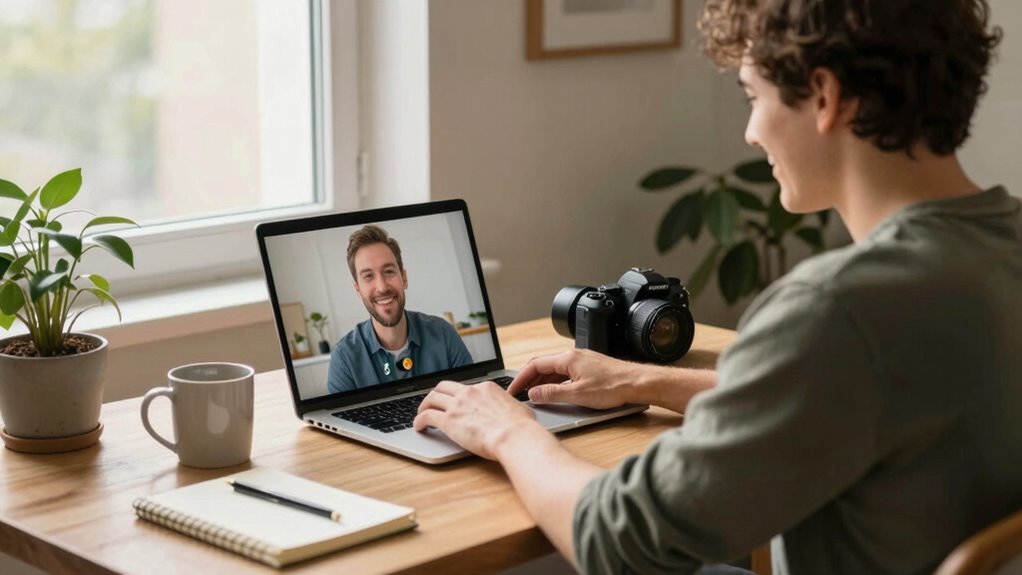 set relaxed virtual meeting tone