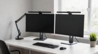 efficient dual monitor workspace