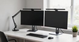 efficient dual monitor workspace