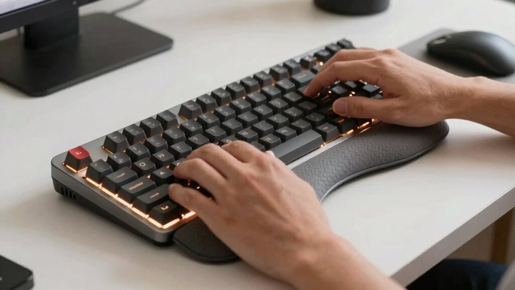 ergonomic keyboard positioning techniques