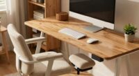 ergonomic support desk setup