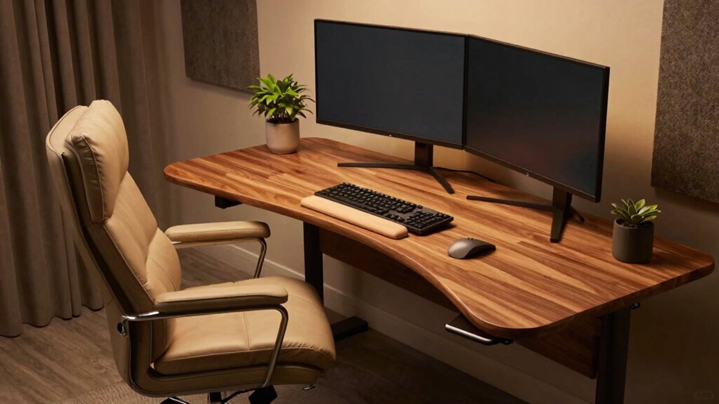 ergonomic workspace for comfort