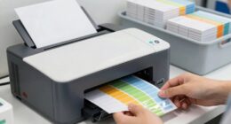 improved desk label printing