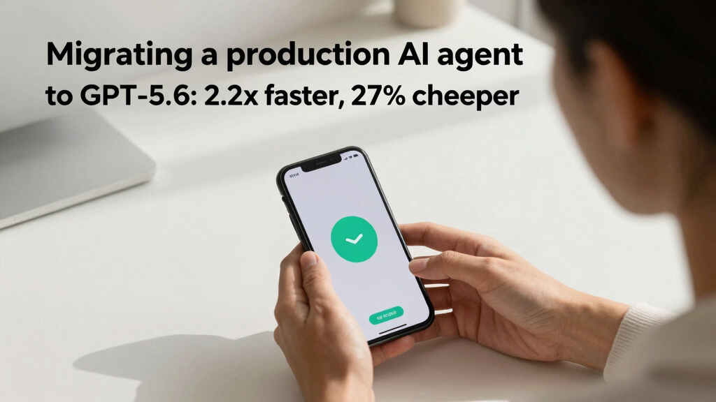 Migrating a production AI agent to GPT-5.6: 2.2x faster, 27% cheaper